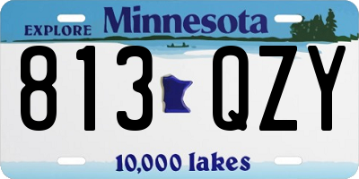 MN license plate 813QZY