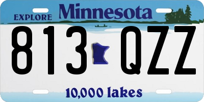 MN license plate 813QZZ