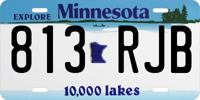 MN license plate 813RJB