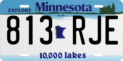 MN license plate 813RJE