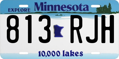 MN license plate 813RJH