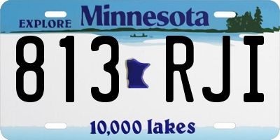 MN license plate 813RJI