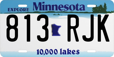 MN license plate 813RJK