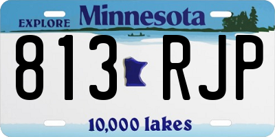 MN license plate 813RJP