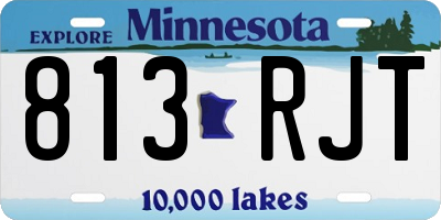 MN license plate 813RJT