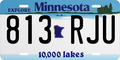 MN license plate 813RJU