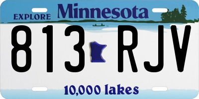 MN license plate 813RJV