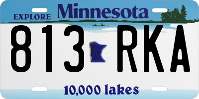 MN license plate 813RKA