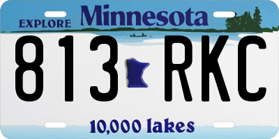MN license plate 813RKC