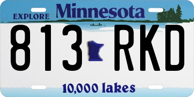 MN license plate 813RKD