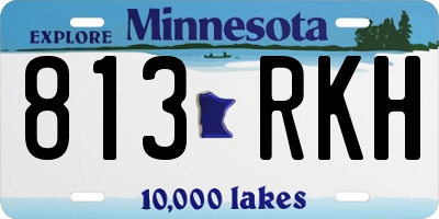 MN license plate 813RKH