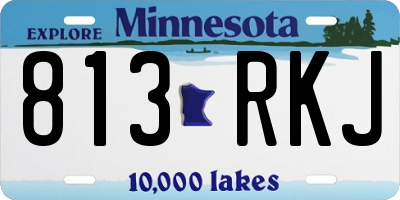 MN license plate 813RKJ