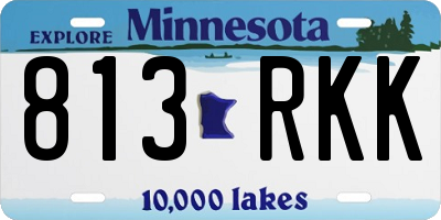 MN license plate 813RKK