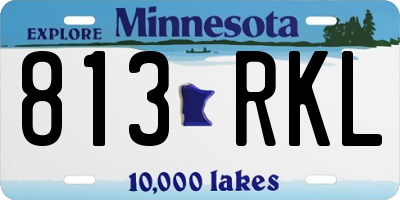 MN license plate 813RKL