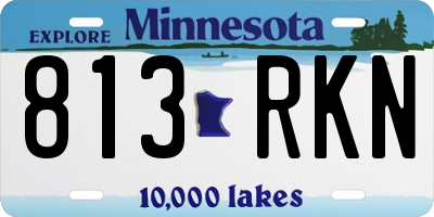 MN license plate 813RKN