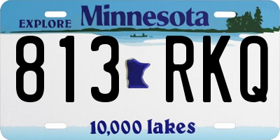 MN license plate 813RKQ