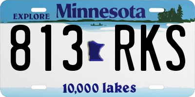 MN license plate 813RKS