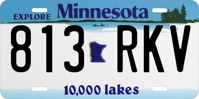MN license plate 813RKV