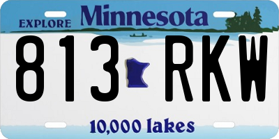 MN license plate 813RKW