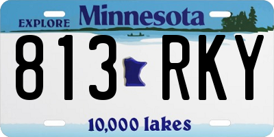 MN license plate 813RKY