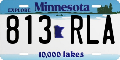 MN license plate 813RLA