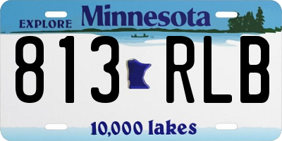 MN license plate 813RLB