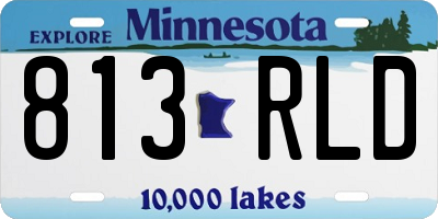 MN license plate 813RLD