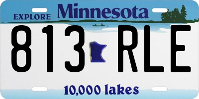 MN license plate 813RLE