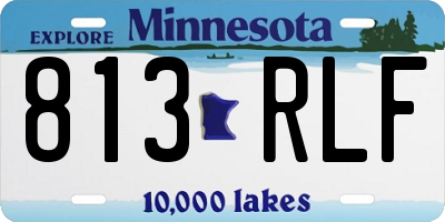 MN license plate 813RLF