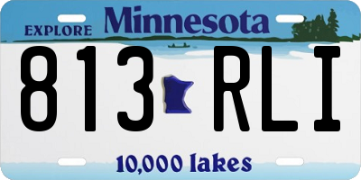MN license plate 813RLI