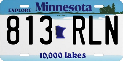 MN license plate 813RLN