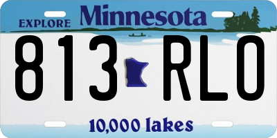MN license plate 813RLO