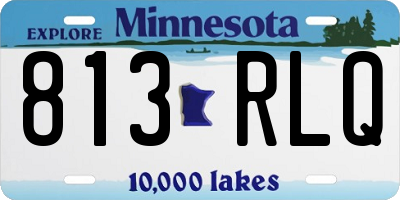 MN license plate 813RLQ