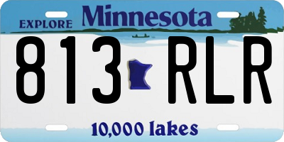 MN license plate 813RLR