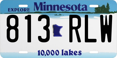 MN license plate 813RLW