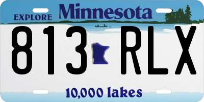 MN license plate 813RLX