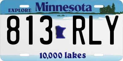 MN license plate 813RLY