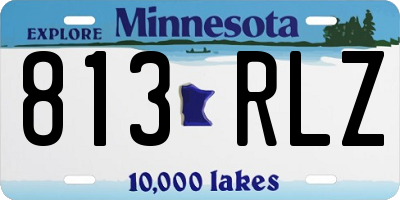 MN license plate 813RLZ