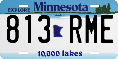 MN license plate 813RME