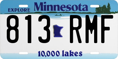 MN license plate 813RMF