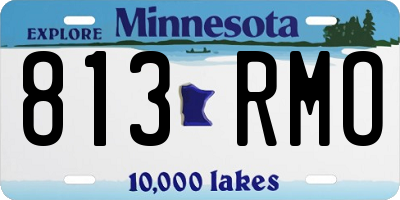 MN license plate 813RMO