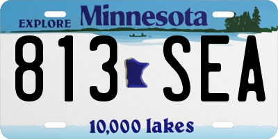 MN license plate 813SEA