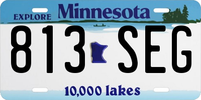 MN license plate 813SEG
