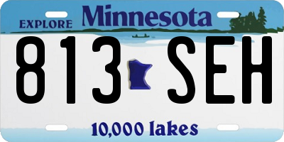MN license plate 813SEH