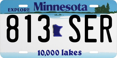 MN license plate 813SER
