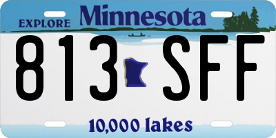 MN license plate 813SFF