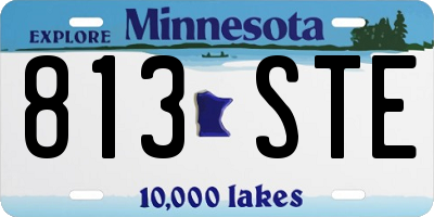 MN license plate 813STE