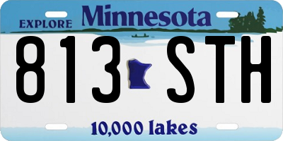 MN license plate 813STH