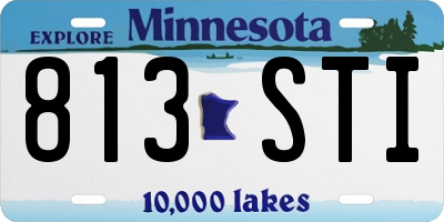 MN license plate 813STI