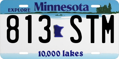 MN license plate 813STM